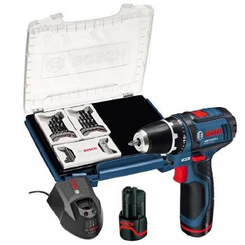Bosch 10.8V 2 Ah Drill + 39 Pieces Accesories Set