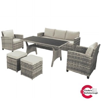 Bologna Garden Furniture Set Grey