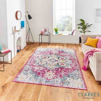 Boston Fuchsia / Blue Rug 120 x 170cm