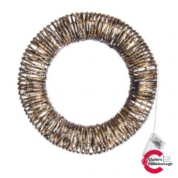 Black Gold Braid Wreath 40cm