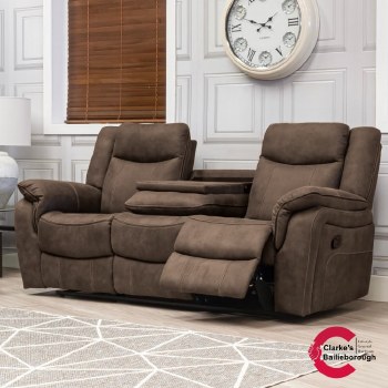 Brooklyn 3 Seater Sofa Hazel with Drop Down Table