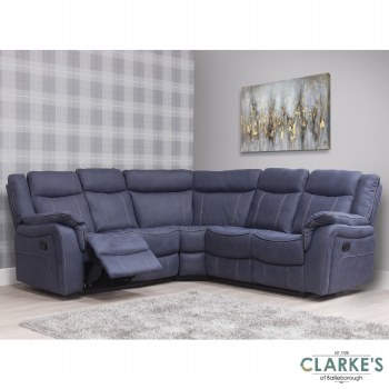 Brooklyn Recliner Corner Sofa Denim