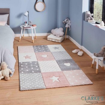 Brooklyn Kids Rug Pink 80 x 150cm