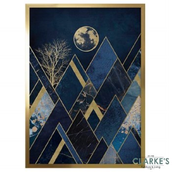 Dark Mountain - Framed Wall Art 50 x 70 cm