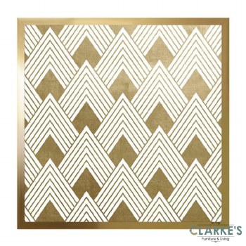 Geo Gold - Framed Wall Art 50 x 50 cm