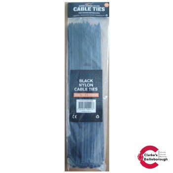 BuildWorx Cable Ties Black 7.6 x 500mm