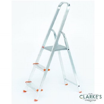 BuildWorx 3 Tread Aluminium Step Ladder