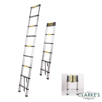 BuildWorx 2.6m Telescopic Aluminium Ladder