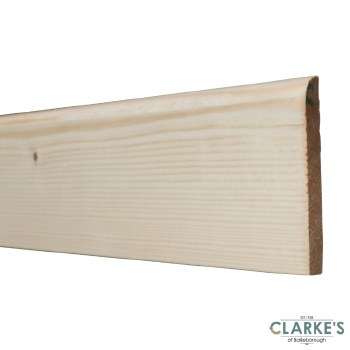 Bullnose 4" Skirting Board Natural Wood 4.8 Metre