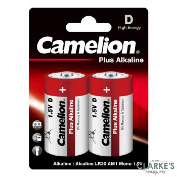 Camelion Plus Alkaline D Batteries Pack of 2