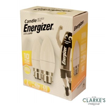 Energizer LED Lamp B22 Candle 2 Pack