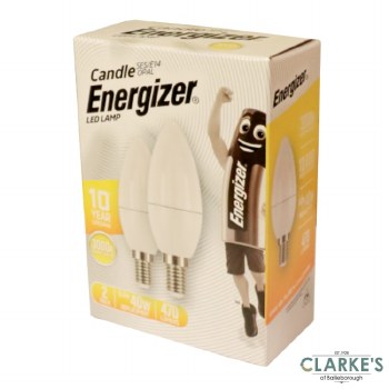 Energizer LED Lamp E14 Candle 2 Pack