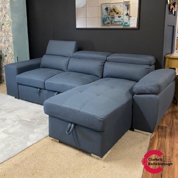 Capri Corner Sofa Bed Navy