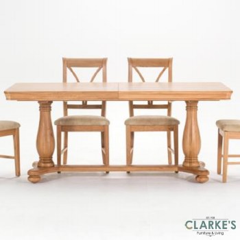 Carmen Oak extending dining table