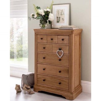 Carmen Oak 5 Over 3 Drawer Chest