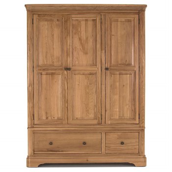 Carmen Oak Triple Wardrobe
