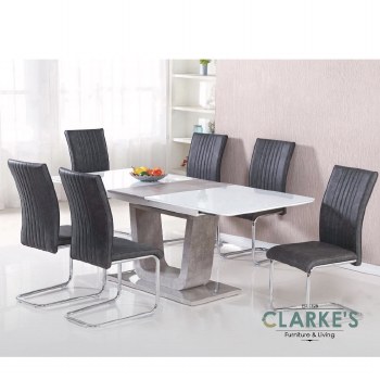 Castello Dining Set. Extending Table and 6 Chairs