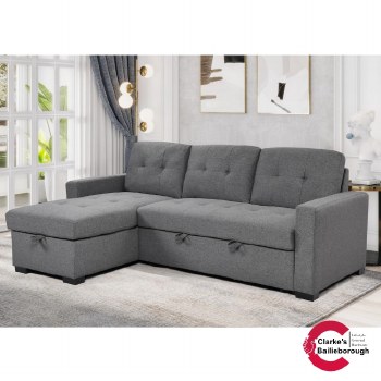 Charm of Grey Corner Sofa Bed Grey