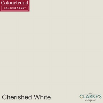 Colourtrend Contemporary Ceramic Matt Cherished White Paint  1 Litre