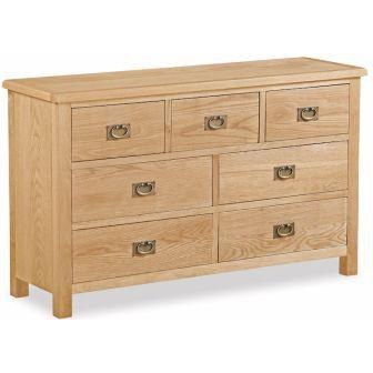 Salisbury Lite Oak 3 Over 4 Drawer Chest