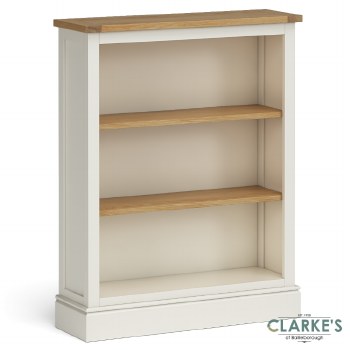 Chichester Ivory Low Bookcase with Oak Shelves