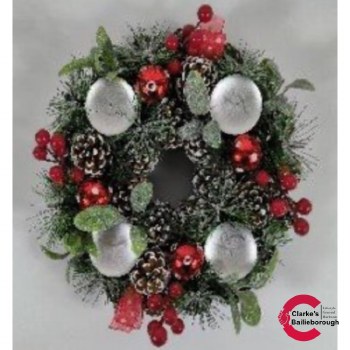 Christmas Elegance Decorated Wreath 27cm