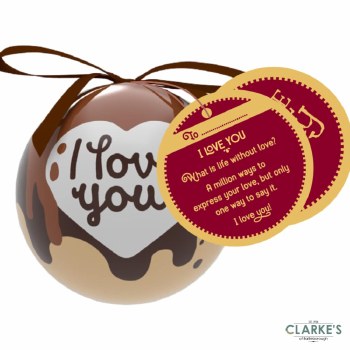 Christmas Gifting Bauble with Sentiment Card - I Love You