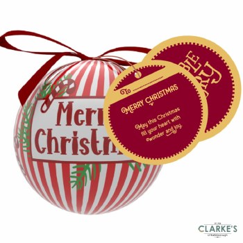 Christmas Gifting Bauble with Sentiment Card - Merry Christmas