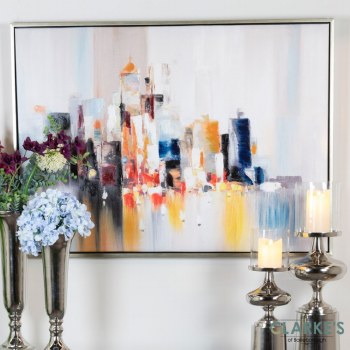 City Scape Hand Painted Canvas