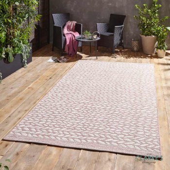 Coast A055 Outdoor Rug Rose / Cream 160 x 220cm