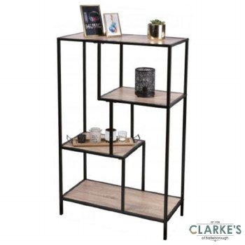 Colorado Industrial Style Narrow Bookcase