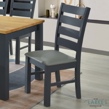 Columbia Dining Chair Charcoal with PU Seat
