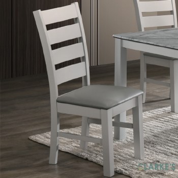 Columbia Dining Chair Grey with PU Seat