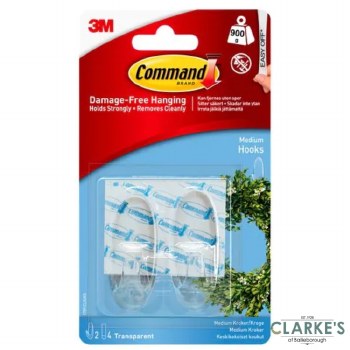 Command 3M Medium Clear Hooks
