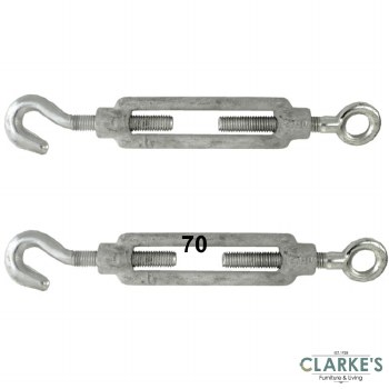 Connex Turn Buckle Galvanised M5 x 70mm | 2 Pack