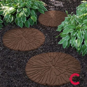 Cracked Log Garden Path Stepping Stone Brown