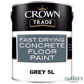 Crown Trade Concrete Floor Paint Grey 5 Litre