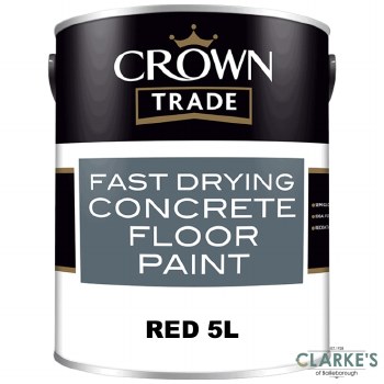 Crown Trade Concrete Floor Paint Red 5 Litre