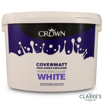 Crown Covermatt Brilliant White Paint 10L