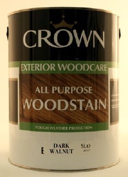 Crown Woodstain Dark Walnut 5 Litre