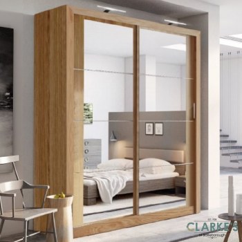 Cuba 1.8m Sliding Robe Shetland Oak