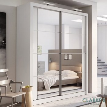 Cuba 1.8m Sliding Robe White