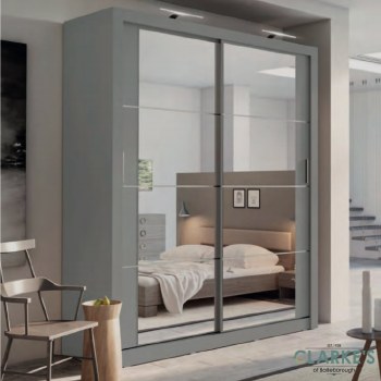 Cuba 1.8m Sliding Robe Grey