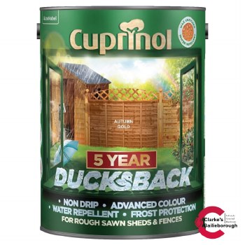 Cuprinol 5 Year Ducksback Autumn Gold 5 Litre