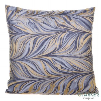 Cushion Abstract Feather Grey