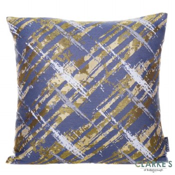 Cushion Abstract Line Grey Gold