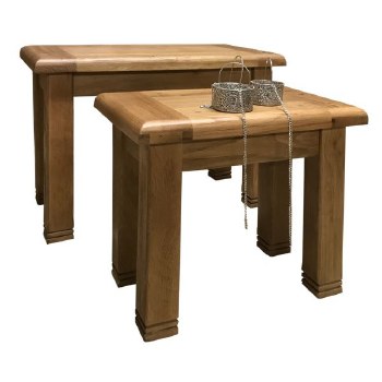 Danube Weathered Oak Nest of Tables