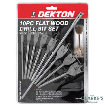 Dekton Flat Wood Drill Bit Set