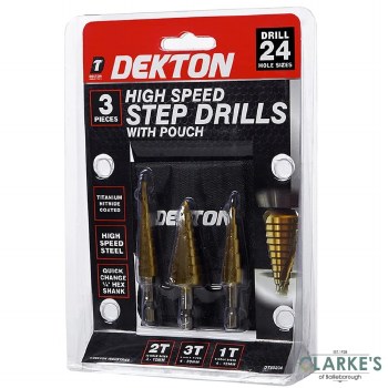 Dekton High Speed Step Drill Set