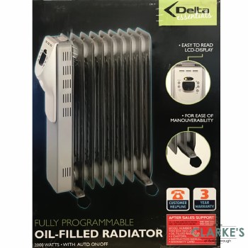 Delta Oil Filled Programmable Radiator 2000W